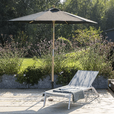Nohr Parasol 'Eliu' 250cm, kleur Zwart