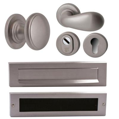 Hardbrass Voordeurset Pragma/Olympia compleet rechtswijzend SKG3 met kerntrekbeveiliging - PVD Inox