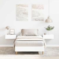Bedframe zonder matras 100x200 cm spaanplaat wit - thumbnail