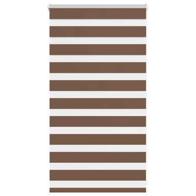 VidaXL Zebra rolgordijn 80x100 cm stofbreedte 75,9 cm polyester bruin