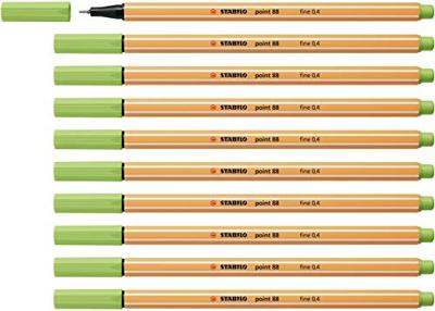 Fineliner stabilo point 88/34 f pistache | 10 stuks Fineliner stabilo point 88/34 f pistache | 10 stuks