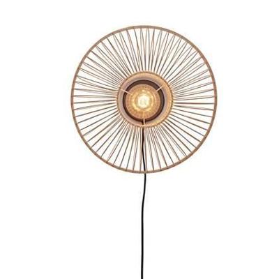 GOOD&MOJO Wandlamp 'Hokkaido' Bamboe, 38cm, kleur Naturel GOOD&MOJO Wandlamp 'Hokkaido' Bamboe, 38cm, kleur Naturel