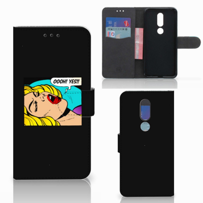 Nokia 7.1 Wallet Case met Pasjes Popart Oh Yes Nokia 7.1 Wallet Case met Pasjes Popart Oh Yes