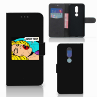 Nokia 7.1 Wallet Case met Pasjes Popart Oh Yes - thumbnail