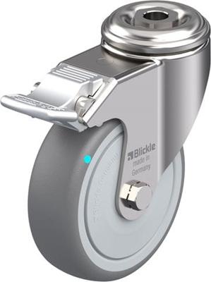 Blickle LKRXA-TPA 101KFD-FI (LKRXA-TPA 101KD-FI-FK) Zwenkwiel met rem Wieldiameter: 100 mm Draagvermogen (max.): 110 kg 1 stuk(s)