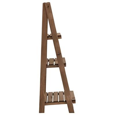 VidaXL Plantenstandaard 3-laags met bord 40x30x90 cm massief vurenhout