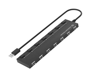 Conceptronic HUBBIES08B interface hub USB 2.0 480 Mbit/s Zwart