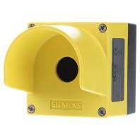 Siemens 3SU1801-0AA00-0AC2 Lege behuizing 1 inbouwplaats, Met beschermde kraag (l x b x h) 85 x 85 x 112.5 mm Geel 1 stuk(s) - thumbnail