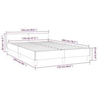 Bedframe met hoofdeinde stof donkergrijs 120x200 cm - thumbnail