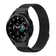 Samsung Galaxy Watch 4 Classic - 42mm / 46mm - Milanese bandje (ronde connector) - Zwart - thumbnail