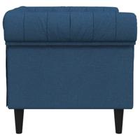 Fauteuil Chesterfield-stijl stof blauw - thumbnail