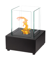Qlima FFB 022 openhaard Draagbare open haard Bio-ethanol Zwart, Transparant - thumbnail