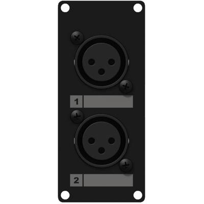 Caymon CASY125/B 2x XLR female naar terminal plaatje 1 space