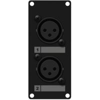 Caymon CASY125/B 2x XLR female naar terminal plaatje 1 space - thumbnail