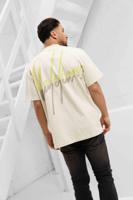 Malelions Split T-Shirt Heren Beige - Maat XL - Kleur: Beige | Soccerfanshop - thumbnail