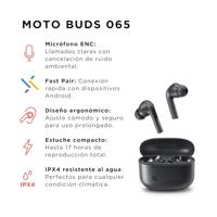 In-ear Bluetooth oordopjes Motorola Moto Buds 065 Zwart - thumbnail