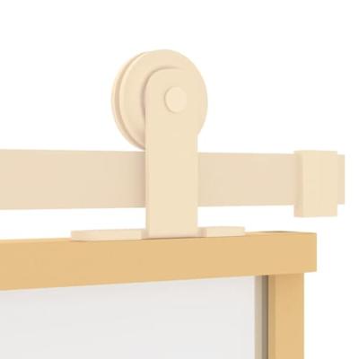 Schuifdeur 102,5x205 cm mat ESG-glas en aluminium goudkleurig - thumbnail