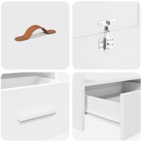 Opbergbedframe met hoofdeinde Wit 120 x 190 cm Bewerkt hout - thumbnail