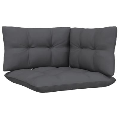 13-delige Loungeset met antracietkleurige kussens grenenhout - thumbnail