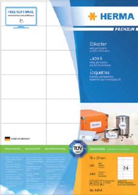 Etiket herma 4464 70x37mm premium wit 2400st