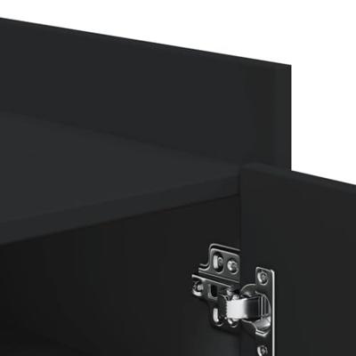 Schoenenkast 52x37,5x100 cm bewerkt hout zwart Schoenenkast 52x37,5x100 cm bewerkt hout zwart