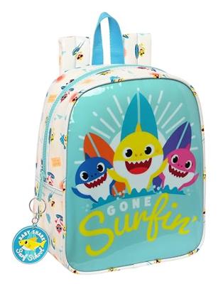 Kinderrugzak Baby Shark Surfing Blauw Wit 22 x 27 x 10 cm