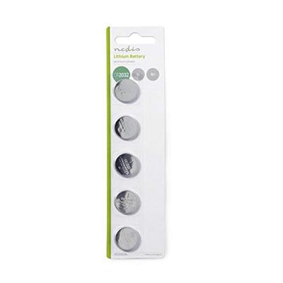 Nedis Lithium-Knoopcelbatterij CR2032 | 3 V DC | 5-Blister | Zilver | 1 stuks - BALCR20325BL BALCR20325BL Nedis Lithium-Knoopcelbatterij CR2032 | 3 V DC | 5-Blister | Zilver | 1 stuks - BALCR20325BL BALCR20325BL