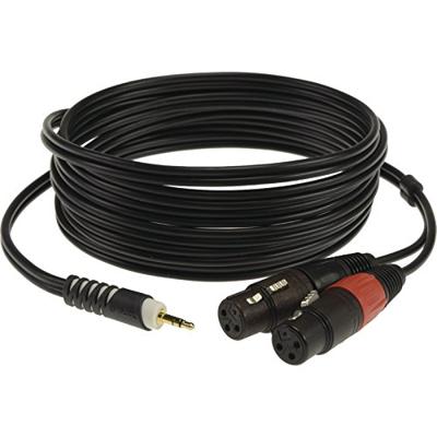 Klotz AY8-0300 verloopkabel 3.5 mm jack recht - 2x XLR female 3 meter