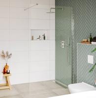 Saqu Modulo inloopdouche incl. antikalk 100x210cm chroom - thumbnail