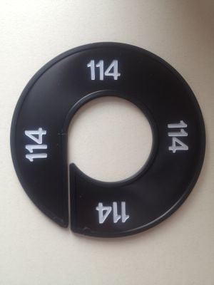 Maatring 9cm zwart/wit 114