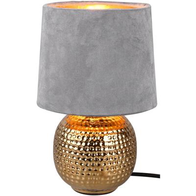 LED Tafellamp - E14 Fitting - Keramiek - Mat Grijs - Modern Design