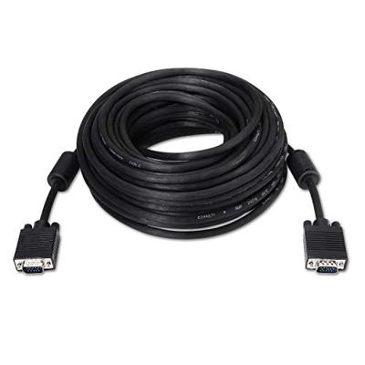Aisens A113 – 0076 – SVGA-kabel met ferriet (HDB15/macho-hdb15britlich, 20 m, voor monitor, tv en projector) zwart