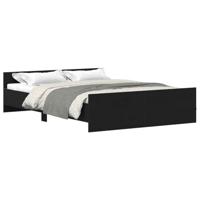 Bedframe zonder matras 120x190 cm bewerkt hout zwart eikenkleur - thumbnail