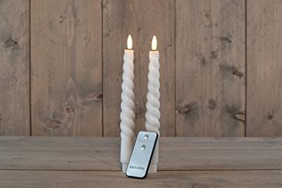 LED Dinerkaars Swirl Wax 2st Wit - thumbnail