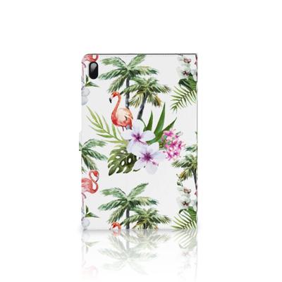 Samsung Galaxy Tab S7 FE | S7+ | S8+ Flip Case Flamingo Palms Samsung Galaxy Tab S7 FE | S7+ | S8+ Flip Case Flamingo Palms