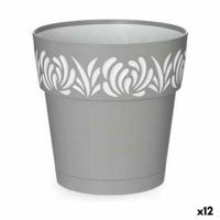Zelfwaterende bloempot Stefanplast Gaia Grijs Plastic 19 x 19 x 19 cm (12 Stuks) - thumbnail