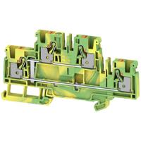 Weidmüller 2539990000 Doorgangsklem 2-etages 6.10 mm Push-In-klem Groen, Geel 50 stuk(s) - thumbnail