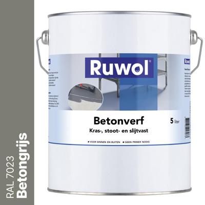 Ruwol Betonverf Betongrijs (RAL 7023) 5 liter Ruwol Betonverf Betongrijs (RAL 7023) 5 liter