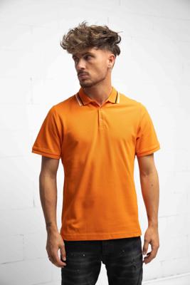 Cruyff Dos Rayas Polo Heren Oranje - Maat S - Kleur: Oranje | Soccerfanshop