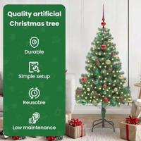 VidaXL Kerstboom met 150 led met standaard groen 150 cm pvc - thumbnail