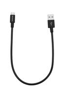 Verbatim 48866 Micro-USB - Synchronisatie- en oplaadkabel, robuuste en flexibele roestvrijstalen micro-USB-kabel, met knikbescherming, 30 cm, zwart - thumbnail