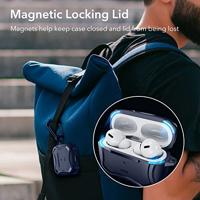 ESR Hoes voor AirPods Pro 2, MagSafe draadloos opladen, compatibel met AirPods Pro 2e generatie 2022/1e generatie 2019, magnetisch deksel, HaloLock Cyber Armor robuuste AirPod hoes - thumbnail