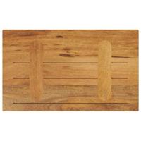 Tafelblad rechthoekig 60x40x2,5 cm massief mangohout - thumbnail