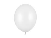 100 Metallic witte ballonnen 30cm - thumbnail