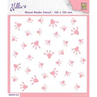 Nellie's Choice • stencil square background frog footprints - thumbnail