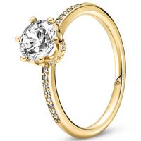 Pandora Shine 168289C01 Ring Clear Sparkling Crown zilver-zirconia goudkleurig - thumbnail