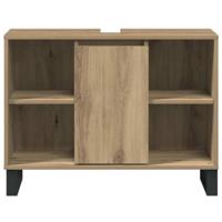 Badkamerkast met plank artisanaal eikenkleurig 80 x 33 x 60 cm - thumbnail