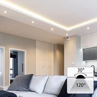 Hama Wifi-led-inbouwspot 5W Via Spraak/app Te Bed Verstelbaar 3 Sa.-nikkel - thumbnail