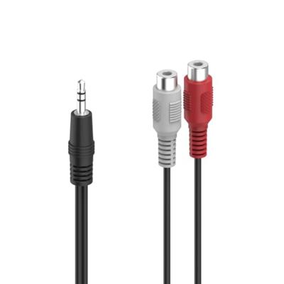 Hama Audio-adapter, 2x cinch-koppeling - 3,5-mm-jack-stekker, stereo Mini jack kabel