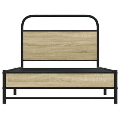 Bedframe zonder matras bewerkt hout sonoma eikenkleur 90x200 cm